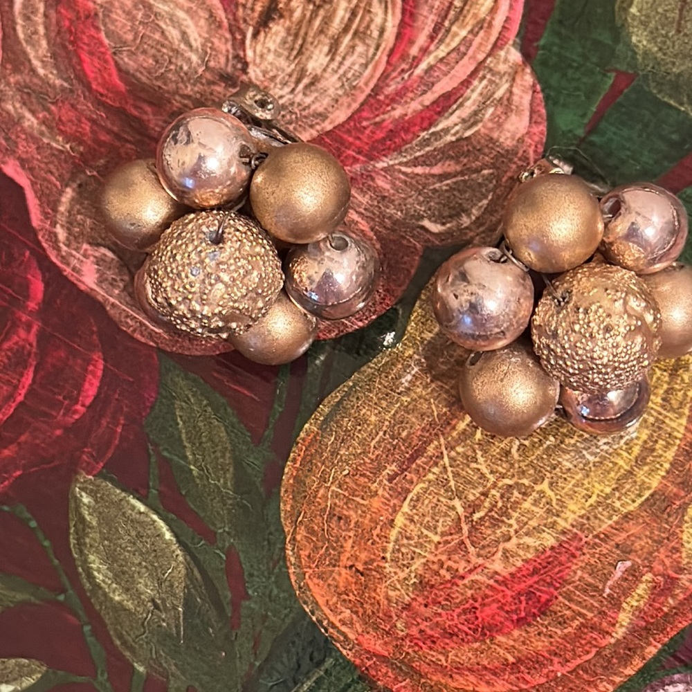 Vintage Signed Japan Clip Earrings